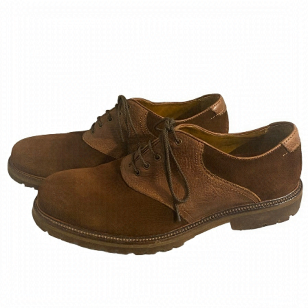 𝅺trask Derby suede and leather shoes